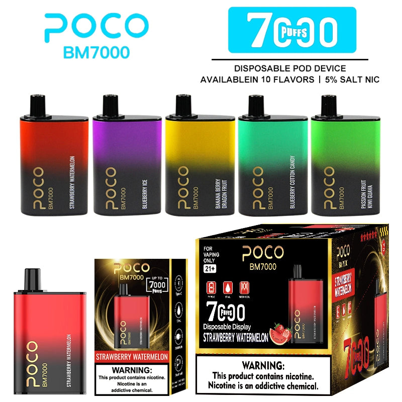Poco BM7000 7000 Suihketta Kertakäyttöinen Sähkötupakka