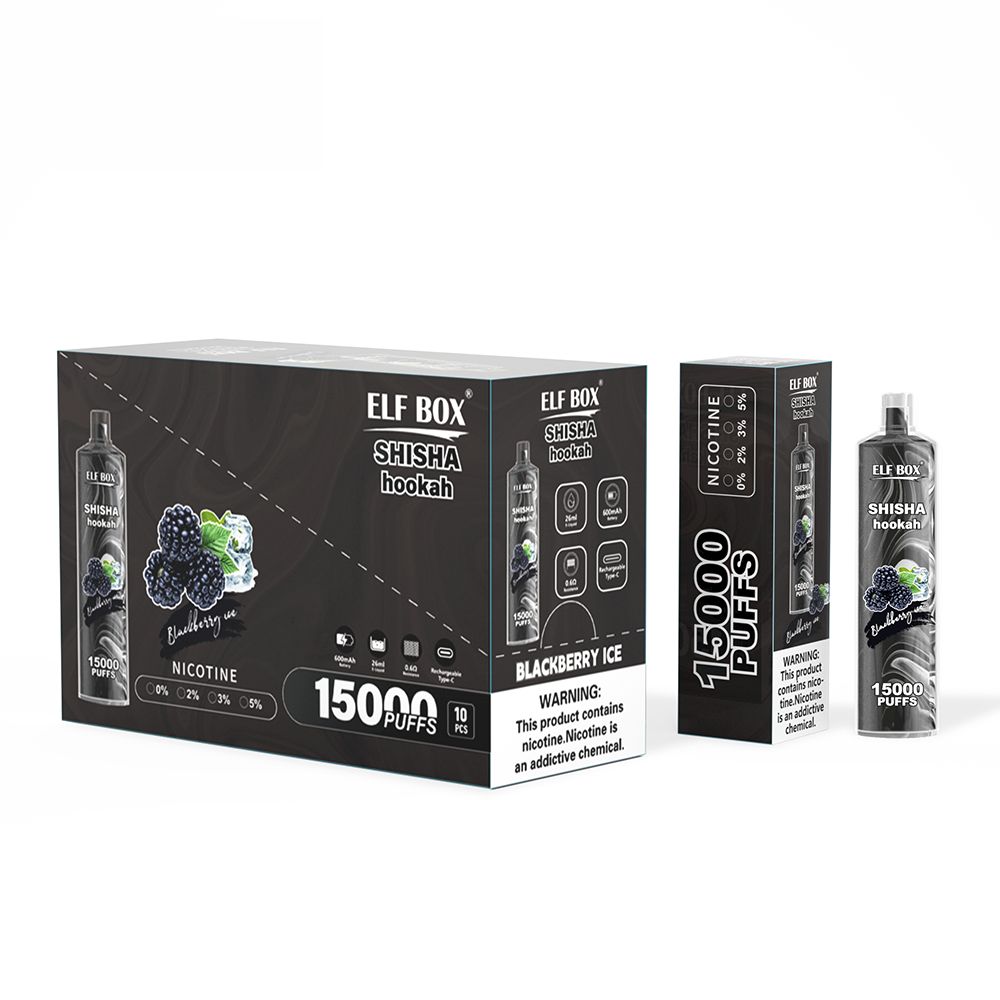 ELF BOX LS15000 Shisha Hookah 15000 Suihketta Kertakäyttöinen Sähkötupakka