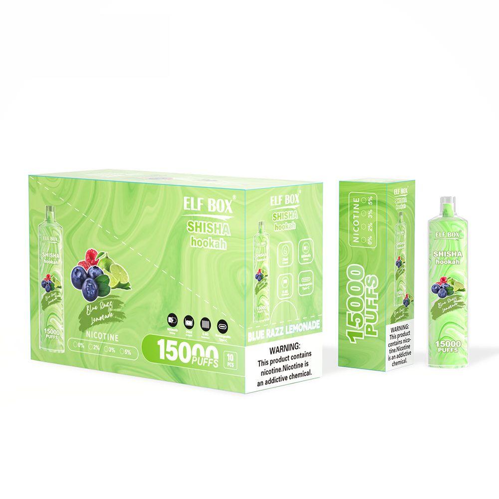ELF BOX LS15000 Shisha Hookah 15000 Suihketta Kertakäyttöinen Sähkötupakka