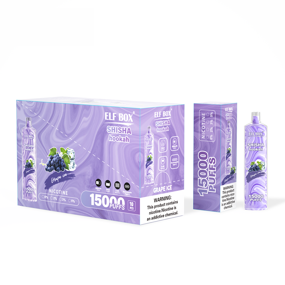 ELF BOX LS15000 Shisha Hookah 15000 Suihketta Kertakäyttöinen Sähkötupakka